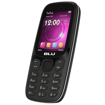 BLU Tank Jr Plus T610 Unlocked GSM Dual-SIM Feature Phone w/ Built-in Flashlight & FM Antenna -