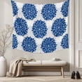 thumbnail image 5 of Dahlia Flower Large Tapestry for Bedroom Wall Hanging Tapestry, Farmhouse Botanical Blue Grey Floral Ceiling Backdrop Tapestries Poster Blanket Wall Decor for Teens Room Living Room Dorm 100" x 59", 5 of 8