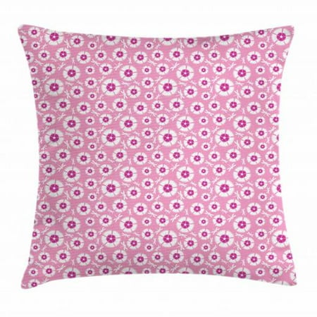 - Dragonfly Throw Pillow Cushion Cover, Bugs with Wings Silhouettes with Petals on Pastel Background, Decorative Square Accent Pillow Case, 24 X 24 Inches, Purple Pale Pink and White, by Ambesonne