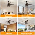 thumbnail image 2 of Spaco Ceiling Fans with Lights,52 Inch Plywood Blades Ceiling Fan With Light, Indoor/Outdoor Ceiling Fans with Lights and Remote for Bedroom Living Room Patio, Black, 2 of 8