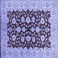 thumbnail image 1 of Ahgly Company Machine Washable Indoor Square Oriental Blue Traditional Area Rugs, 7' Square, 1 of 4