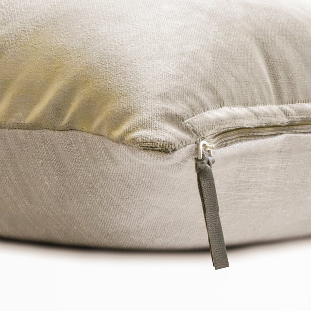 The HomeCentric Decorative Ivory 12"x12" (30x30 cm) Throw Pillow Covers, Velvet Double Side Pillows Throw Pillows For Sofa, Solid Color Pattern Modern Style - Velvet Ivory Jules