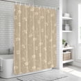 thumbnail image 5 of Beige Floral Shower Curtain Set - Standard 72" x 72" Washable Bathtub Curtain with 12 Hooks, Vintage Spring Botanical Flowers Waterproof Fabric Stall Shower Curtains for Bathroom/Bathtub Décor, 5 of 6