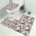 thumbnail image 2 of White Christmas Snowman Pattern Bathroom Rugs Sets 3 Piece,Toilet Cover Set,Absorbent Non Slip Bathroom Mats Sets with U-Shaped Contour Rug Toilet Rug Set, 2 of 5
