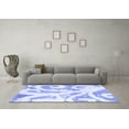 thumbnail image 3 of Ahgly Company Machine Washable Indoor Square Abstract Blue Modern Area Rugs, 5' Square, 3 of 4