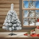 thumbnail image 1 of de Navidad artificial de escritorio con soporte, accesorio para fotos Snowy Downswept Flocked Christmas Tree para centro comercial, vacaciones, M Yotijar Árbol nevado, 1 of 10