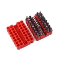 thumbnail image 3 of FRCOLOR Security Bits 33 Pcs Security Bit Set Tamper Proof Torx Hex Star Screwdriver with Bit Holder (Red),2.56"X1.77"X1.38", 3 of 4