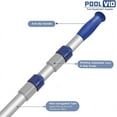 thumbnail image 4 of Poolvio 15 FT Telescopic Pool Pole - Adjustable 3 Piece Aluminum Pool Skimmer Pole for Pool Cleaning Skimmer Nets Vacuum Heads & Brushes, Strong Grip & Lock, 4 of 10