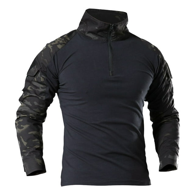 Camiseta Manga Larga Camisetas Camisa para Hombres (noche Xxl)