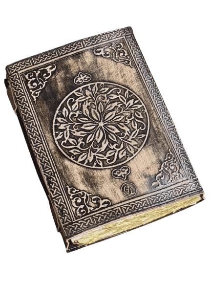 Handmade Leather Journal 5x7 Inch with Lock – 200 Pages Vintage Deckle Paper – Butterfly Engraved Writing Notebook – Rustic  Diary for Women & Men