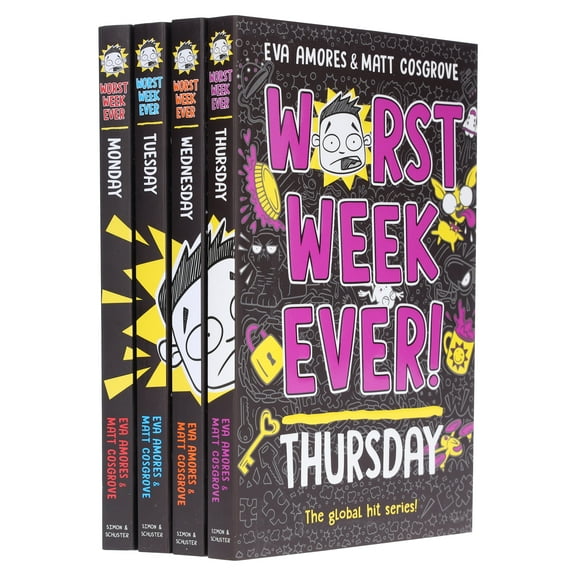 Worst Week Ever! By Eva Amores & Matt Cosgrove 4 Books Set - Ages 8  - Paperback