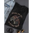 thumbnail image 3 of Take Me On A Road Trip Dragon Shaped T-Shirt Women -Image by Shutterstock, Female XX-Large, 3 of 4
