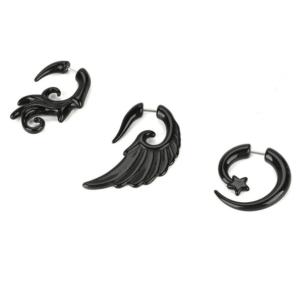 Expansores de Oreja Tapones de Oreja Acrílico Juego de 9 Piezas Pendientes de Acrílico Tapones de Oreja de Estilo Punk Oreja Stud Piercing Joyería Pendientes de Acrílico Punk ANGGREK Otros
