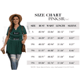 thumbnail image 7 of PINKSIR Plus Size Short Sleeve Henley Shirt for Women Flowy Tunic Tops Loose Fit Pleated Swing Blouse Dark Green 1X-5X, 7 of 7