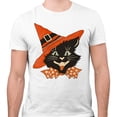 thumbnail image 2 of Vintage Witch Cat Shirt Unisex Large White, 2 of 5