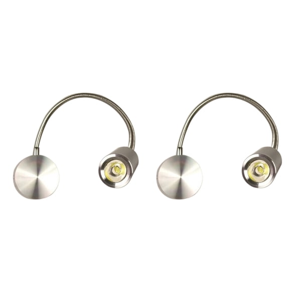 2-Pack LED Wall Reading Lights for Bedroom Bedside Nightstand, White Bed Lamp, Home Wall Mounted Lighting