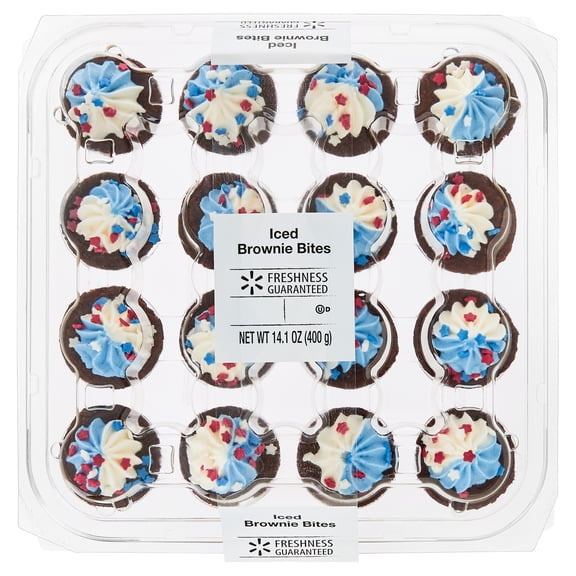 Freshness Guaranteed Patriotic Iced Brownie Bites, 14.1 oz, 16 Count