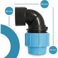 thumbnail image 2 of IC packaging with 4 PE pipe elbow 90° bend PN16 (32mm x 1 inch AG)., 2 of 5