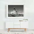 thumbnail image 3 of Old Point Loma Lighthouse - San Diego California Photography Lighthouse Black and White Coastal Architecture Vintage Scenic Rustic White Framed Wall Art Print 5 x 7 inches, 3 of 4