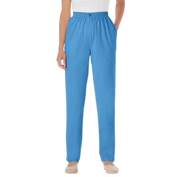 Woman Within Plus Size 7-Day Straight-Leg Elastic-Waist Denim Jean (Petite & Tall Available)