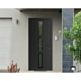 thumbnail image 5 of Front Exterior Prehung Metal-Plastic Door Frosted Glass | Manux 8112 Matte Black | Office Commercial and Residential Doors Entrance Patio Garage W36x80 Left-hand, 5 of 5
