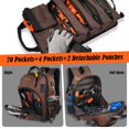 thumbnail image 3 of Mochila para herramientas WELKINLAND de 70 bolsillos con carga USB, 45 L, 3 of 9