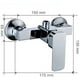 thumbnail image 5 of Grifo de ducha de pared cromado moderno con mezclador de ducha para agua fría y caliente, 5 of 5