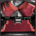 thumbnail image 2 of Leather Floor Mats for Tesla Model Y 3 Highland Single/Dual-Layer All Weather Leather Base Floor Liner and Removable Soft Carpet, 2 of 7