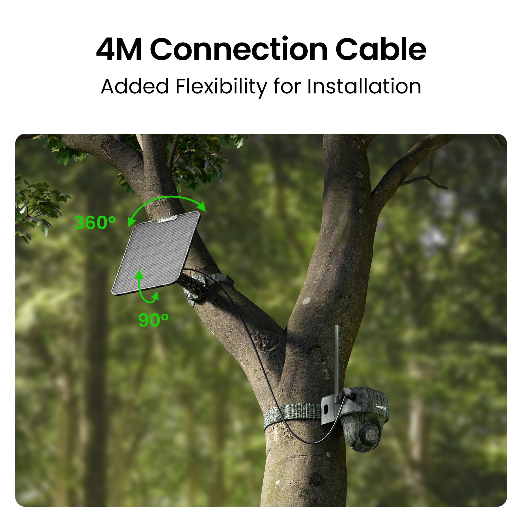 Reolink 6W Solar Panel Camouflage for Battery-Powered Camera,Dual-Lens Security Camera,Home Hub System