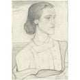 thumbnail image 2 of Richard Nicolaüs Roland Holst 18x24 Gold Ornate Framed and Double Matted Museum Art Print Titled - Portrait of Kootje Martinet (1905), 2 of 4