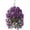 Purple, variant on Artificial Hanging Flowers in Basket for Patio Garden Decor,Artificial Hanging Plant in Basket,Coconut Lining Hanging Baskets with Begonia for The Decoration of Outdoors and Indoors (Purple)