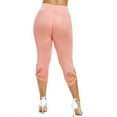 thumbnail image 4 of Julycc Women Solid Color High Waist Plus Size Hollow Out Capri Pants Leggings, 4 of 4