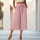 thumbnail image 5 of Pantalones Sueltos para Mujeres de Verano Pata Recta de Color Sólido con Bolsillos Y Cintura Elástica para Pantalones Casuales para Mujeres de Verano, 5 of 6