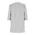 thumbnail image 4 of Womens Long Length Tunic Tops, 3/4 Sleeve Shirts for Women Fall Fashion Loose Fit Striped Printed Crewneck T-Shirts, 4 of 5