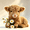 Highland Calf White Daisy Flowers*1, variant on Diamond Painting Kits for Adults Cute Palomino Mini Pony,Baby Horse Flower 5D Diamond Painting Dots Art Kits Full Round Drill Gem Crystal Art Paint Home Wall Decor 8x12 Inch