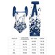 thumbnail image 3 of Traje De Baño Damas 2 piezas de traje de baño de playa para mujer con cordones y vestido para deportes acuáticos (L White Leave, 3 of 7