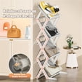 thumbnail image 5 of HDS Shoe Rack Organizer 4-Tier 12-16 Pairs Installation-Free, Shoe Rack for Entryway &Literature Holder,Grey, 5 of 8