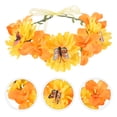 thumbnail image 4 of KAKOWELY Diadema con corona de flores de mariposa, tocado de niña con corona de flores bohemia, 4 of 4