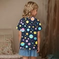 thumbnail image 3 of Frnrwgo Big Girls T-shirts Kids Summer Fashion Crewneck Tops Casual Tees 3-14 Years, Navy, 3 of 4