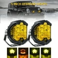 thumbnail image 4 of Mistaha 5-Inch Curved LED Work Lights Set, Yellow Light, Combo Beam, 150W, IP68 Waterproof, 15000LM, Pack of 2, 4 of 6