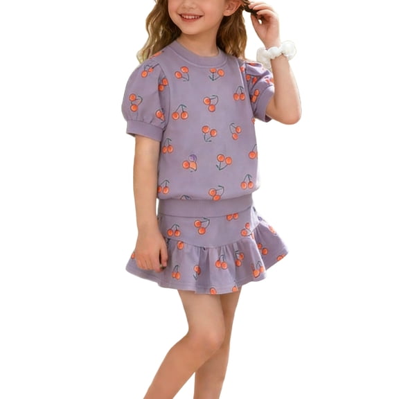 Owordtank Toddler Girl Sweatshirt Clothes Outfit Floral Tennis Athletic Skorts Cheer Skirts