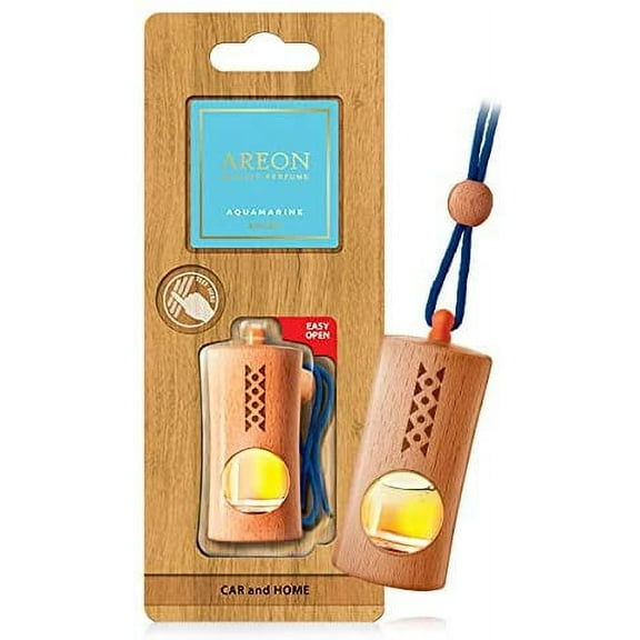 AREON Fresco FGP05 Premium I Natural Wood Oil Car Hanging Air Freshener, Aquamarine