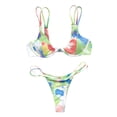thumbnail image 4 of Hinvhai Womens swimsuits clearance,Women Bandeau Bandage Bikini Set Push-Up Brazilian Swimwear Beachwear Swimsuit Green L(L), 4 of 6