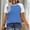 A143 Blue, variant on Active Raglan Tee for Women Crewneck Short Sleeve Two-Tone Contrast Design Soft Breathable Cotton Blend Loose Fit Casual Sporty Clothes