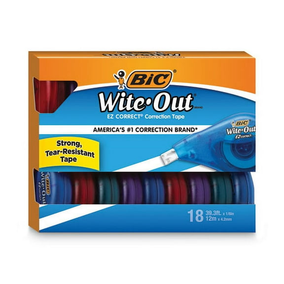 Wite-Out EZ Correct Correction Tape Value Pack, Non-Refillable, Randomly Assorted Applicator Colors, | Bundle of 2