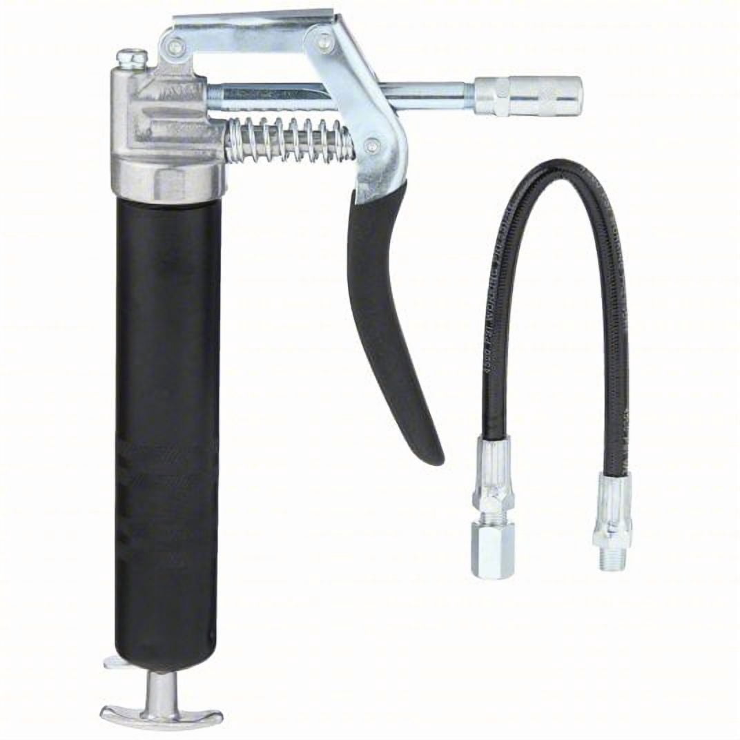LubriMatic 30-800 Heavy Duty Mini Grease Gun w/ Pipe and Hose, Black/Silver