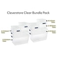 thumbnail image 2 of Contenedores de almacenamiento Rubbermaid Cleverstore Dorm, paquete de 12 unidades, transparentes, 2 of 8
