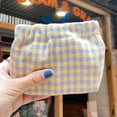 thumbnail image 2 of Bolsa de cosméticos a cuadros, monedero portátil de algodón para suministros de viaje (púrpura) Ehuebsd Cuidado Belleza, 2 of 8