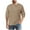 Khaki, variant on Lopecy-Sta Men's Long Sleeved Tops Solid Color Henley Long Sleeve Shirts Round Neck Waffle T-Shirt Lightweight Soft Undershirts for Men