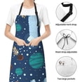 thumbnail image 6 of Cauagu Alpaca Astronaut in Space Aprons with Pockets,Waterproof Apron for Women,Kitchen Cooking Apron Adjustable Bib Aprons Chef Apron for Cooking,Drawing,Crafting, 6 of 8